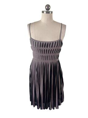 Bebe Pleated Black Colorway Dress Womens Small Whimsigoth Moody Dark Romantic